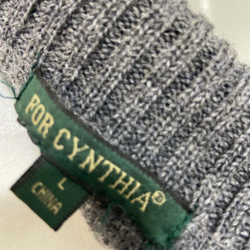 For Cynthia Charcoal  100% Wool  Sweater - Picture 4 of 8